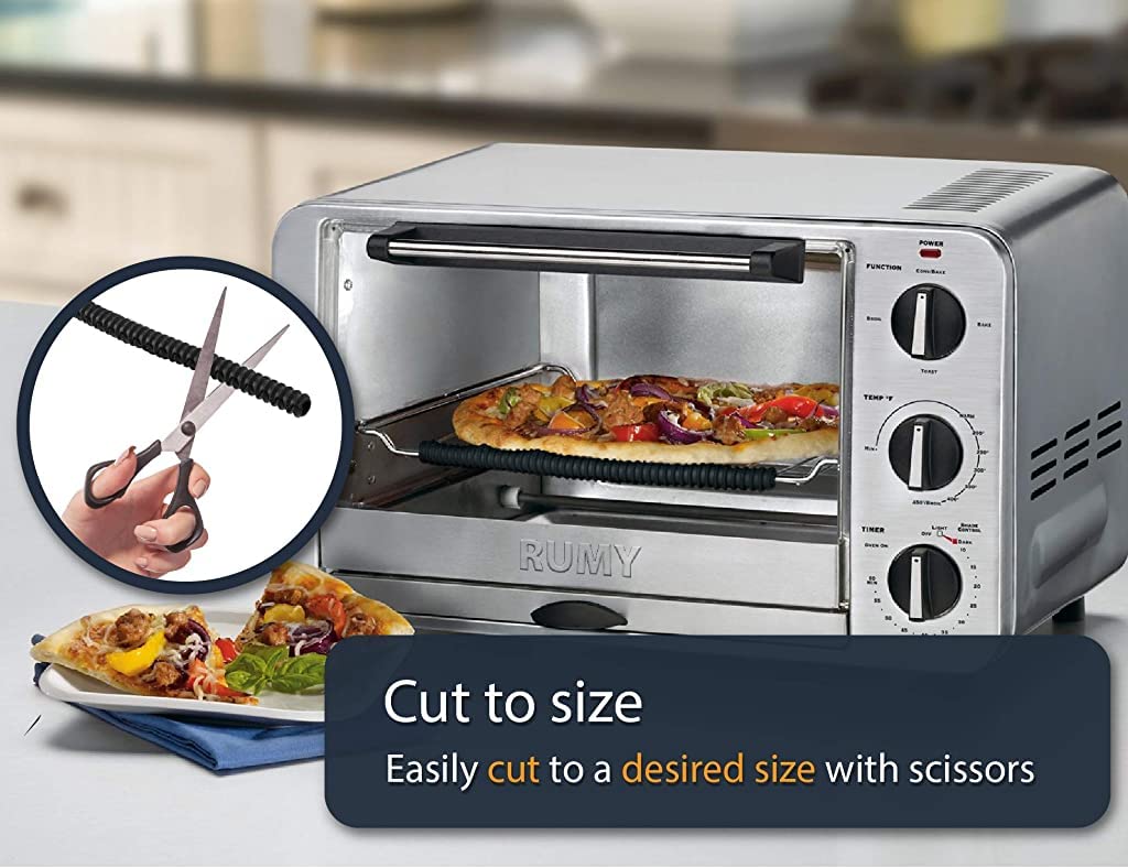 HASTHIP Black Pack of 3 Heat Resistance Silicone Oven Rack Shields Guards,Protects Against Burns and Scars,Oven Rack Protectors,14 Inches Long HASTHIP Black Pack of 3 Heat Resistance Silicone Oven Rack Shields Guards,Protects Against Burns and Scars,Oven Rack Protectors,14 Inches Long